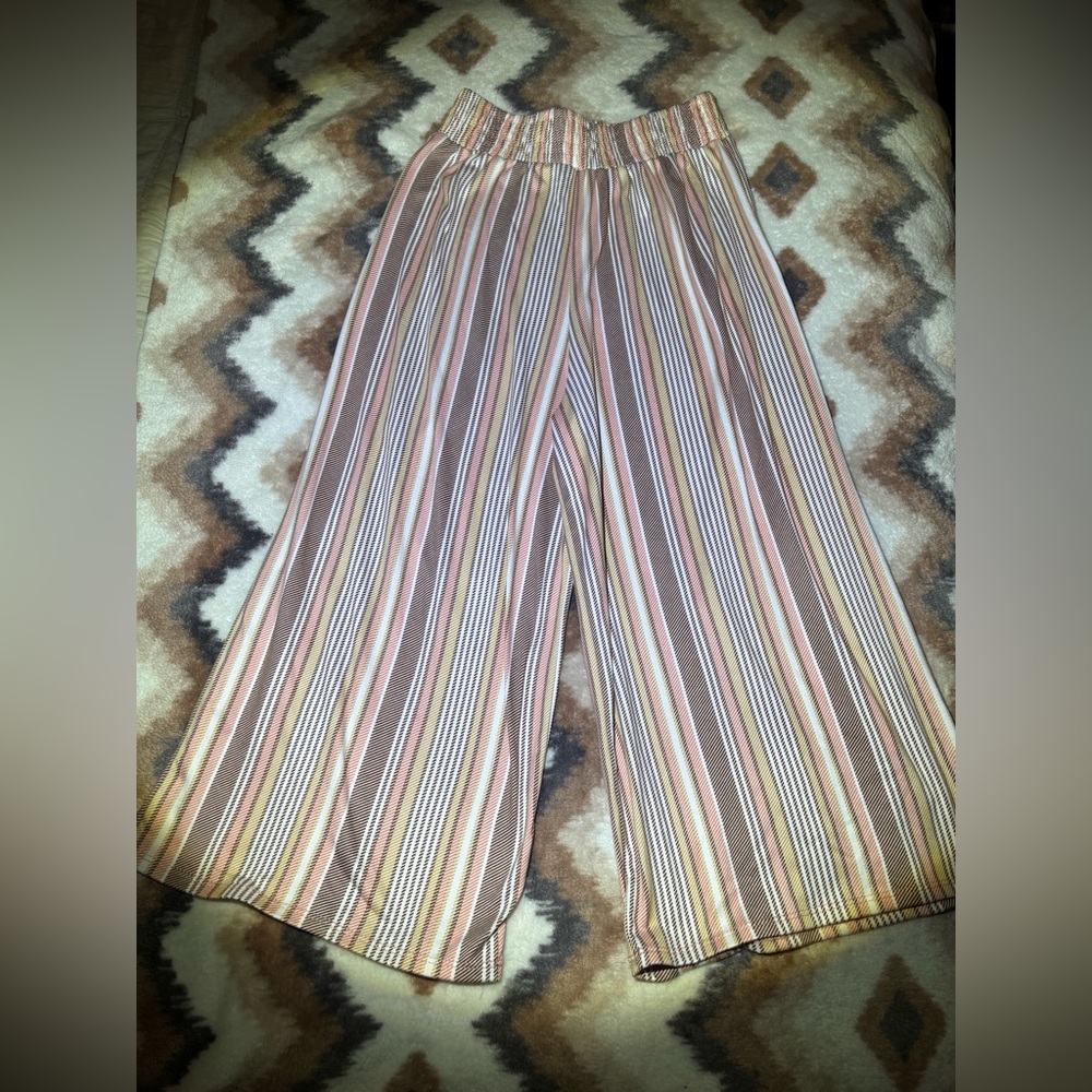 Girls Flowy Striped Pants